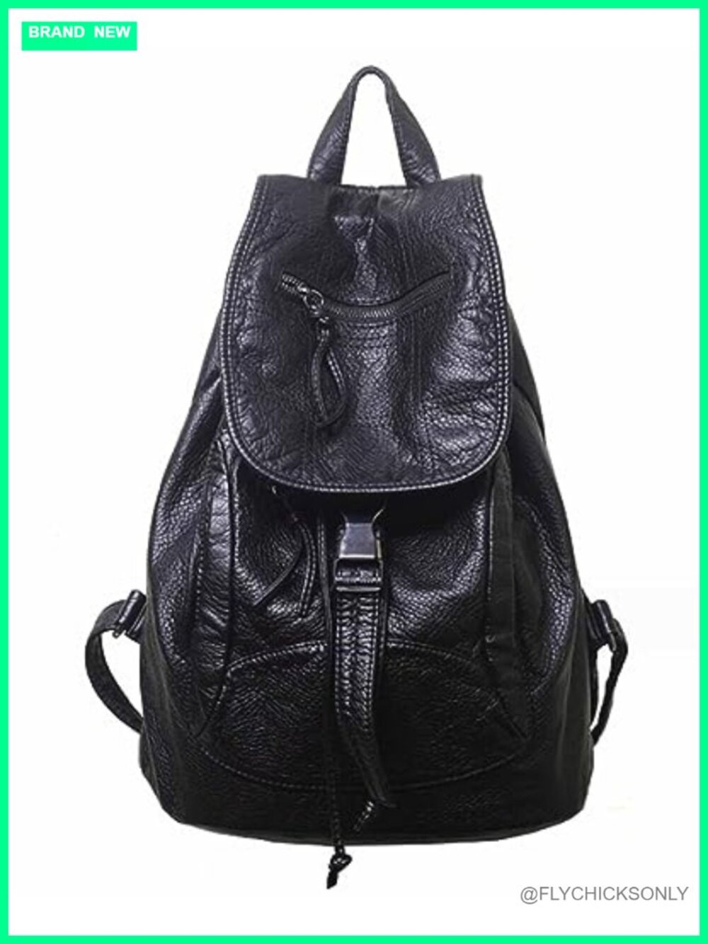 Women's Faux Leather Drawstring Backpack Daypack Satchel Purse Travel Laptop